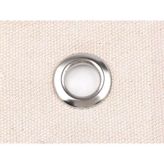 Grommet / eyelet, inner ø12 mm / outer ø21 mm, shiny - Nickel (100 Pairs) Grommet / eyelet, inner ø12 mm / outer ø21 mm, shiny - Nickel (100 Pairs)