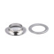 Grommet / eyelet, inner ø12 mm / outer ø21 mm, shiny - Nickel (100 Pairs) Grommet / eyelet, inner ø12 mm / outer ø21 mm, shiny - Nickel (100 Pairs)