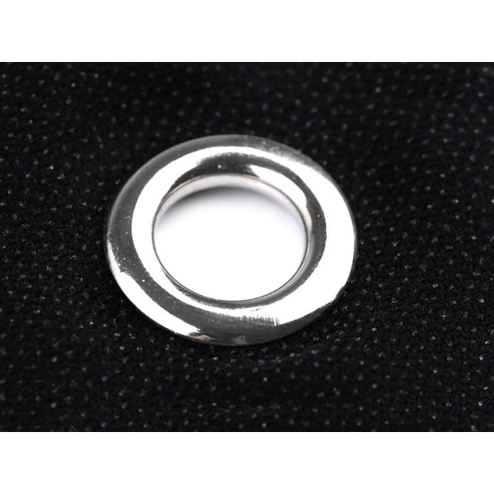 Grommet / eyelet, inner ø12 mm / outer ø21 mm, shiny - Nickel (100 Pairs) Grommet / eyelet, inner ø12 mm / outer ø21 mm, shiny - Nickel (100 Pairs)
