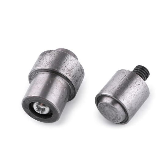 Aufsatz zum nieten von glänzenden ösen, innen-ø 13,5 mm - Nickel (2 Sets) Aufsatz zum nieten von glänzenden ösen, innen-ø 13,5 mm - Nickel (2 Sets)
