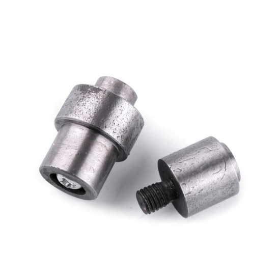 Aufsatz zum nieten von glänzenden ösen, innen-ø 13,5 mm - Nickel (2 Sets) Aufsatz zum nieten von glänzenden ösen, innen-ø 13,5 mm - Nickel (2 Sets)
