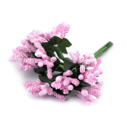 Floral / florist pistils on wire - Light pink (12 Pieces)