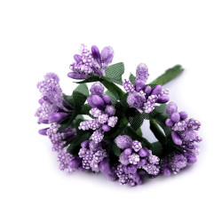 Floral / florist pistils on wire - Violet lavender (12 Pieces)