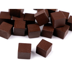 Wooden cubes 15x15 mm - Darkbrown (20 Pieces)
