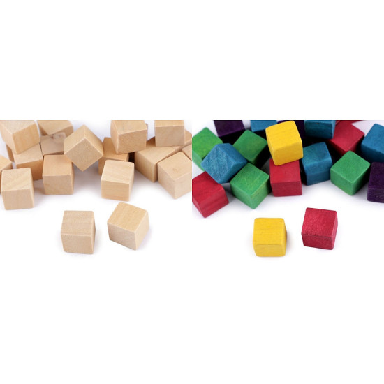 Fa kockák 15x15 mm - Multicolor (200 Darabok) Fa kockák 15x15 mm - Multicolor (200 Darabok)