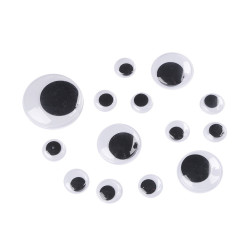 Augen aus kunststoff größenmix - Mix (1 Tasche)