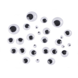 Augen aus kunststoff größenmix - Mix (1 Tasche)