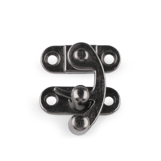 Antique metal lock / catch curved buckle for wooden boxes - Nickel (1 Set) Antique metal lock / catch curved buckle for wooden boxes - Nickel (1 Set)