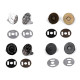 Magnetic snap fasteners ø18 mm thin - Black varnish (5 Sets) Magnetic snap fasteners ø18 mm thin - Black varnish (5 Sets)