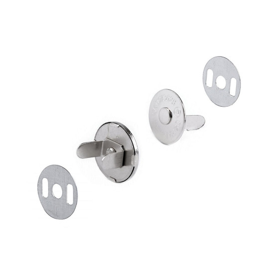 Magnetic snap fasteners ø18 mm thin - Black varnish (5 Sets) Magnetic snap fasteners ø18 mm thin - Black varnish (5 Sets)