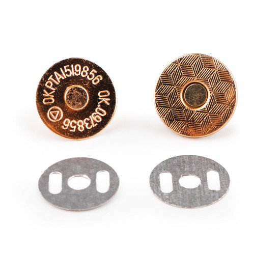 Magnetic snap fasteners ø18 mm thin - Black varnish (5 Sets) Magnetic snap fasteners ø18 mm thin - Black varnish (5 Sets)