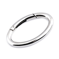 Design karabiner ellipse für handtaschen / schlüssel - Nickel (1 Stück)