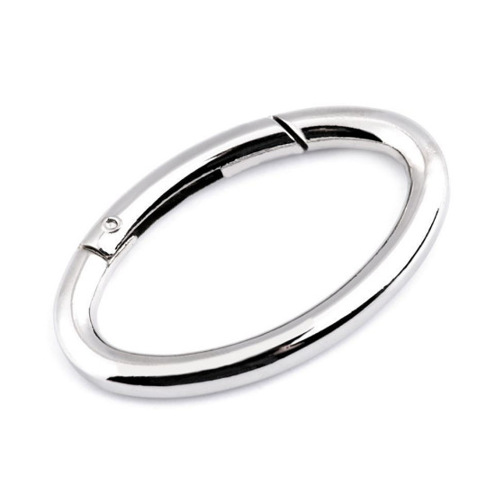 Design karabiner ellipse für handtaschen / schlüssel - Nickel (1 Stück) Design karabiner ellipse für handtaschen / schlüssel - Nickel (1 Stück)