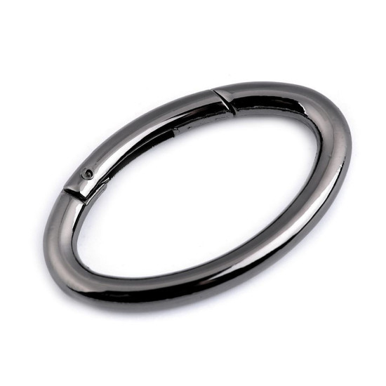 Design karabiner ellipse für handtaschen / schlüssel - Nickel (1 Stück) Design karabiner ellipse für handtaschen / schlüssel - Nickel (1 Stück)