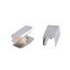 Connector / cord end for flat cord, width 8 mm - Nickel (20 Pieces) Connector / cord end for flat cord, width 8 mm - Nickel (20 Pieces)