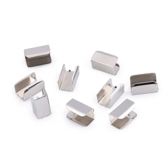 Connector / cord end for flat cord, width 8 mm - Nickel (20 Pieces) Connector / cord end for flat cord, width 8 mm - Nickel (20 Pieces)