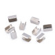Connector / cord end for flat cord, width 8 mm - Nickel (20 Pieces) Connector / cord end for flat cord, width 8 mm - Nickel (20 Pieces)