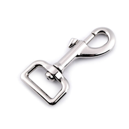 Large metal swivel snap hook / carabiner, fits 25 mm strap - Black varnish (1 Piece) Large metal swivel snap hook / carabiner, fits 25 mm strap - Black varnish (1 Piece)