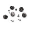 Base courte en métal/fermeture de pin’s, ø 11 mm - Nickel noir (10 Paires)