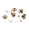 Base courte en métal/fermeture de pin’s, ø 11 mm - Or (10 Paires)
