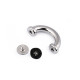 Metal screw-in loop component for handbags, width 15 mm - Nickel (50 Sets) Metal screw-in loop component for handbags, width 15 mm - Nickel (50 Sets)
