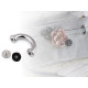 Metal screw-in loop component for handbags, width 15 mm - Nickel (50 Sets) Metal screw-in loop component for handbags, width 15 mm - Nickel (50 Sets)