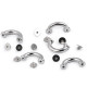 Metal screw-in loop component for handbags, width 15 mm - Nickel (50 Sets) Metal screw-in loop component for handbags, width 15 mm - Nickel (50 Sets)