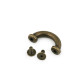 Metal screw-in loop component for handbags, width 15 mm - Nickel (50 Sets) Metal screw-in loop component for handbags, width 15 mm - Nickel (50 Sets)