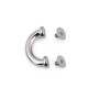 Metal screw-in loop component for handbags, width 15 mm - Nickel (50 Sets) Metal screw-in loop component for handbags, width 15 mm - Nickel (50 Sets)