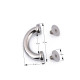 Metal screw-in loop component for handbags, width 15 mm - Nickel (50 Sets) Metal screw-in loop component for handbags, width 15 mm - Nickel (50 Sets)