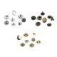 Metal snaps / press fasteners ø12 mm - Nickel (50 Sets) Metal snaps / press fasteners ø12 mm - Nickel (50 Sets)