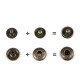 Metal snaps / press fasteners ø12 mm - Nickel (50 Sets) Metal snaps / press fasteners ø12 mm - Nickel (50 Sets)