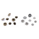 Metal snaps ø15 mm for medium-thick fabrics - Vintage brass (50 Sets) Metal snaps ø15 mm for medium-thick fabrics - Vintage brass (50 Sets)