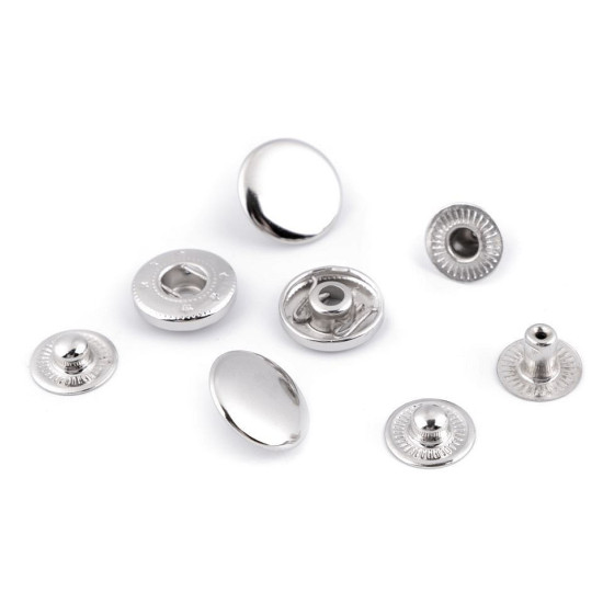 Metal snaps ø15 mm for medium-thick fabrics - Vintage brass (50 Sets) Metal snaps ø15 mm for medium-thick fabrics - Vintage brass (50 Sets)