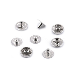 Napy metalowe ø10 mm - Nikiel (200 Zestawy)