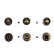 Metal snaps ø10 mm for medium-thick fabrics - Nickel (50 Sets) Metal snaps ø10 mm for medium-thick fabrics - Nickel (50 Sets)