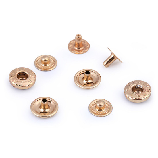 Metal snaps ø10 mm for medium-thick fabrics - Nickel (50 Sets) Metal snaps ø10 mm for medium-thick fabrics - Nickel (50 Sets)
