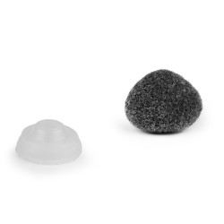 Nos aksamitny do zabawek z zatyczką 10x12 mm - Szary (150 Zestawy)