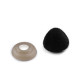 Nos aksamitny do zabawek z zatyczką 14x15 mm - Czarny (5 Zestawy) Nos aksamitny do zabawek z zatyczką 14x15 mm - Czarny (5 Zestawy)