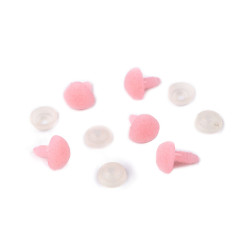 Nos aksamitny do zabawek z zatyczką 14x15 mm - Pudrowy (250 Zestawy)