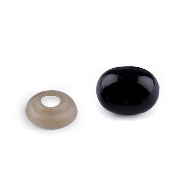 Nos / oczy do zabawek z zatyczką 13x16 mm - Czarny (50 Zestawy) Nos / oczy do zabawek z zatyczką 13x16 mm - Czarny (50 Zestawy)