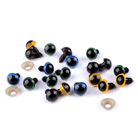 Oczy do zabawek z zatyczką ø14 mm - Zielony (10 Zestawy) Oczy do zabawek z zatyczką ø14 mm - Zielony (10 Zestawy)