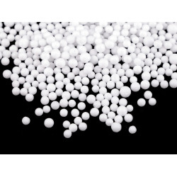 Decorative snow / styrofoam mini balls 10 g - White (1 Bag)