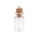Szklana zawieszka buteleczka z korkiem 13x30 mm - Transparent (10 Fiolki) Szklana zawieszka buteleczka z korkiem 13x30 mm - Transparent (10 Fiolki)