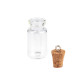 Szklana zawieszka buteleczka z korkiem 13x30 mm - Transparent (10 Fiolki) Szklana zawieszka buteleczka z korkiem 13x30 mm - Transparent (10 Fiolki)