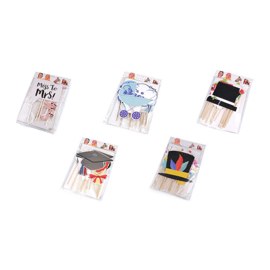 Photo booth party props - As pictured (1 Set)