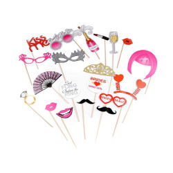 Photo booth party props - As pictured (1 Set)