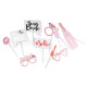 Photo booth party props - As pictured (1 Set)