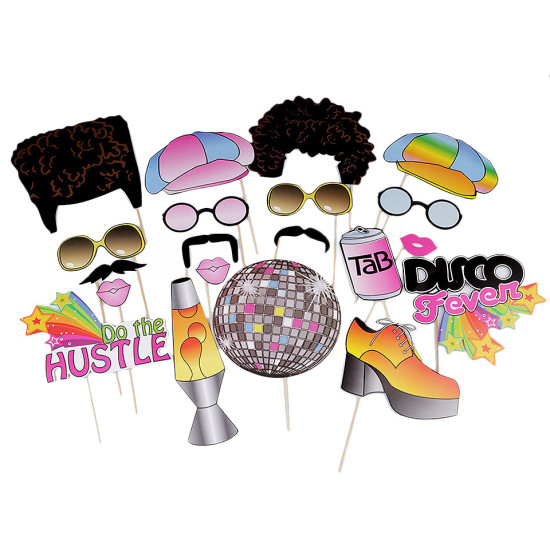 Photo booth party props - As pictured (1 Set)