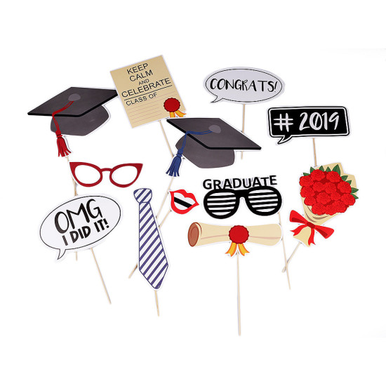 Photo booth party props - As pictured (1 Set)